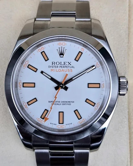 2019 Rolex Milgauss 40MM White Dial Oyster Bracelet (116400)