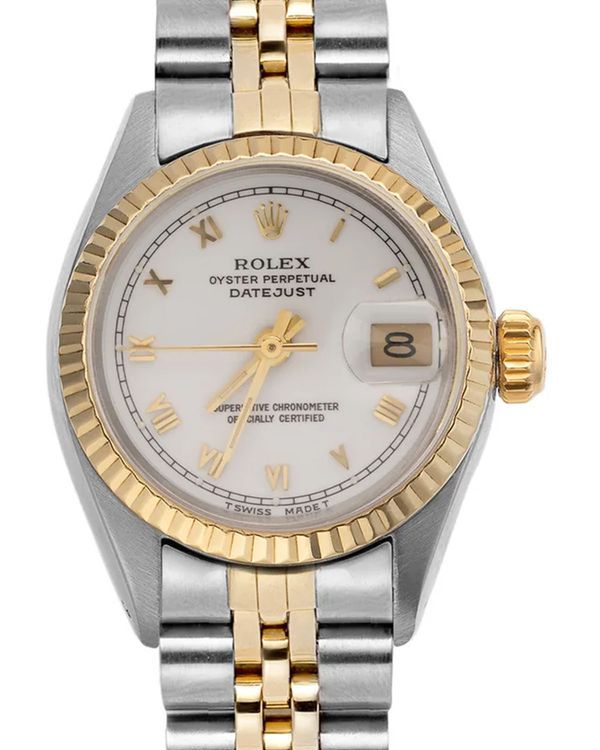 1984 (8.4 Mill. Serial) Rolex Lady-Datejust 26MM White Dial Two-Tone Jubilee Bracelet (69173)
