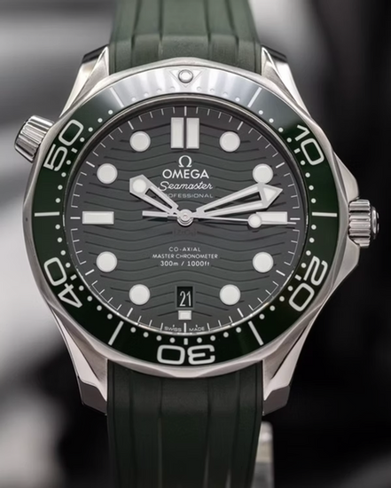 2023 Omega Seamaster Diver 300M 42MM Green "Seaweed" Dial Rubber Strap (210.32.42.20.10.001)
