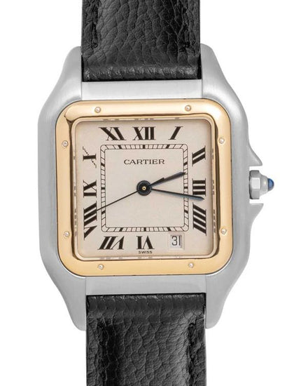 Cartier Panthère Cougar 27MM Quartz Silver Dial Leather Strap (1100)