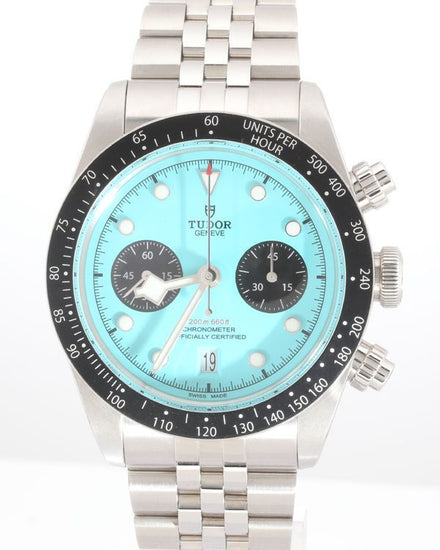 No Reserve - 2025 Tudor Black Bay Chronograph "Flamingo" 41MM Turquoise Dial Steel Bracelet (79360)