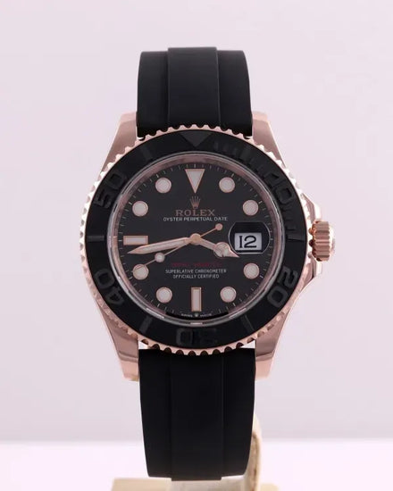 2023 Rolex Yacht-Master 40MM Black Dial Oysterflex Strap (126655)