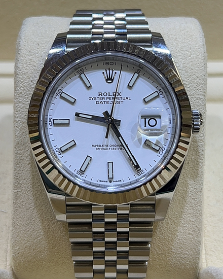 2023 Rolex Datejust 41MM White Dial Jubilee Bracelet (126334)