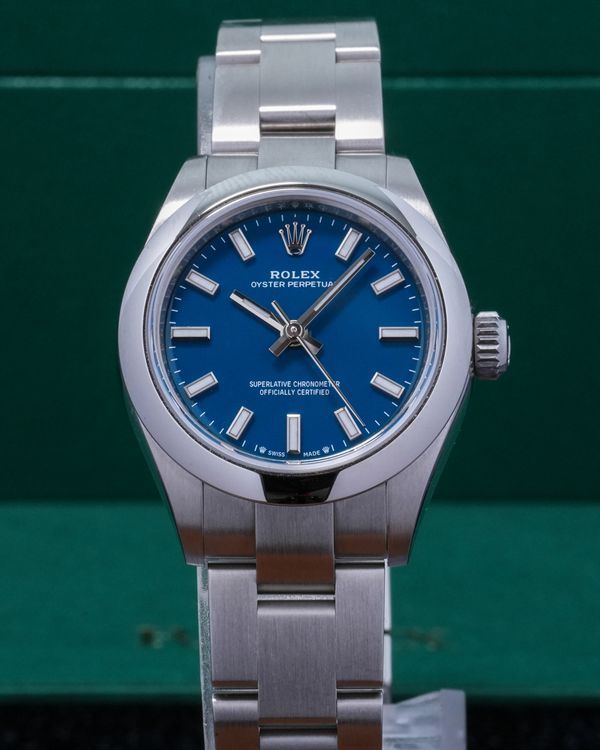 2026 Rolex Oyster Perpetual Lady 28MM Blue Dial Oyster Bracelet (276200)