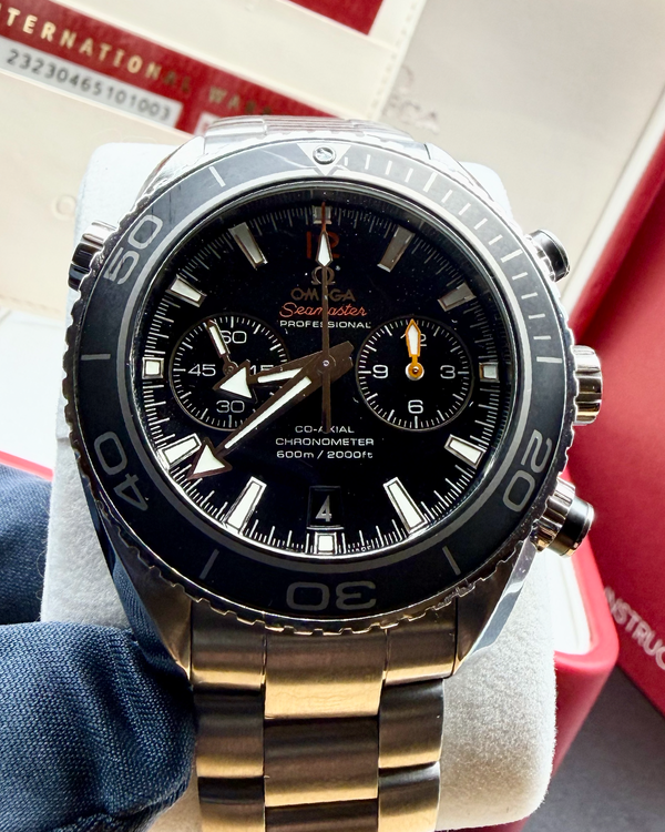 2015 Omega Seamaster Planet Ocean 600M Chronograph 45.5MM Black Dial Steel Bracelet (232.30.46.51.01.003)