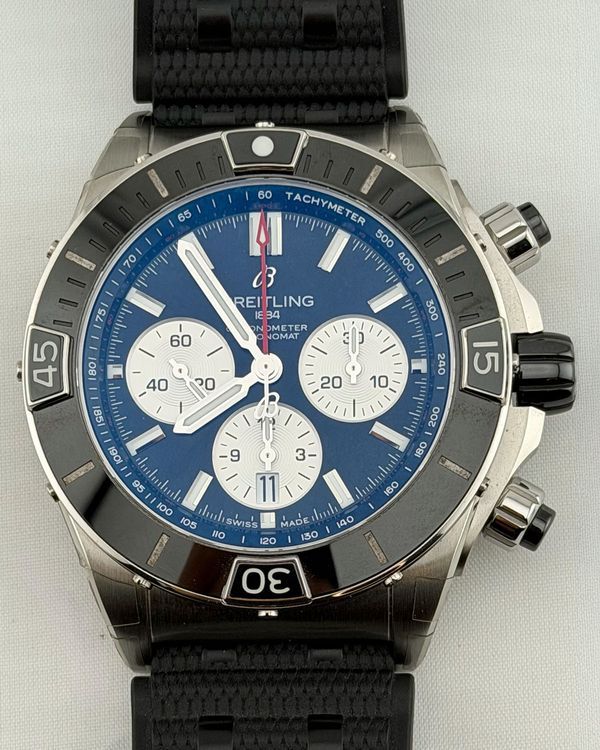 2026 Breitling Super Chronomat 44MM Black Dial Rubber Strap (AB0136251B1S1)