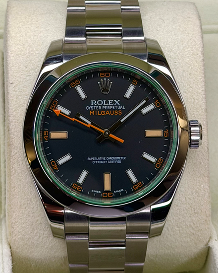 2013 Rolex Milgauss 40MM Black Dial Oyster Bracelet (116400GV)