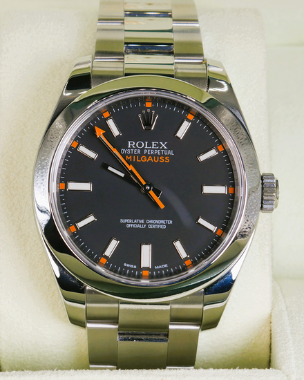 No Reserve - 2009 Rolex Milgauss 40MM Black Dial Oyster Bracelet (116400)