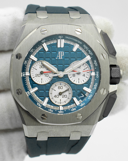 Audemars Piguet Royal Oak Offshore Chronograph 43MM Blue Dial Rubber Strap (26420TI.OO.A027CA.01)