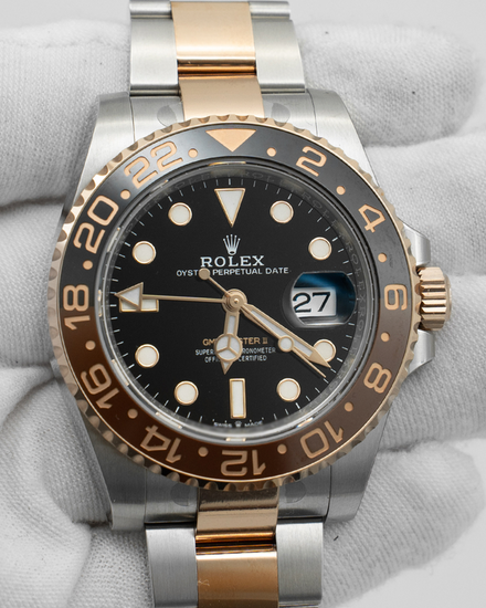 2022 Rolex GMT-Master II "Rootbeer" 40MM Black Dial Two-Tone Oyster Bracelet (126711CHNR)