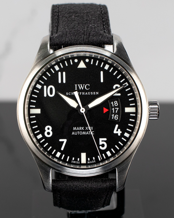 2016 IWC Schaffhausen Pilot Mark XVII 41MM Black Dial Leather Strap (IW326501)