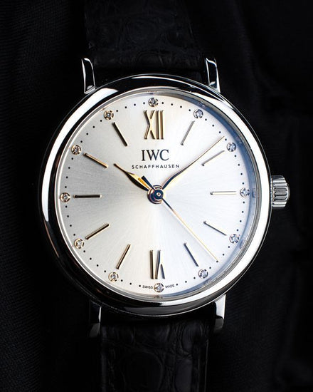 2020 IWC Schaffhausen Portofino 34MM Silver Dial Leather Strap (IW357403)