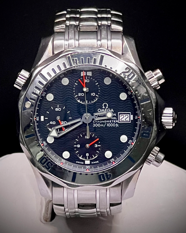 No Reserve - 2005 Omega Seamaster Diver 300M 41.5MM Blue Dial Steel Bracelet (2598.80.00)