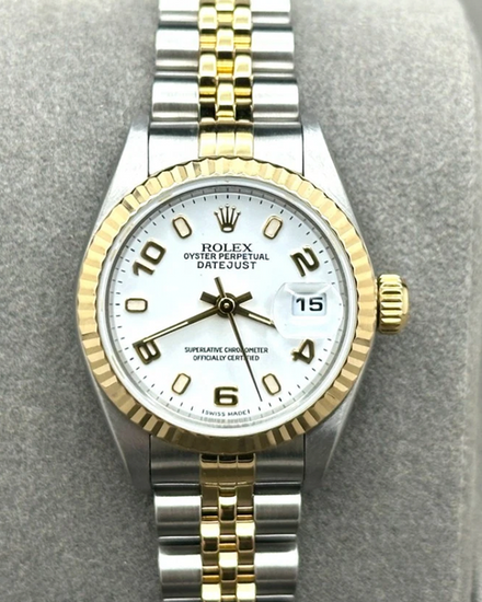Rolex Lady-Datejust 26MM White Dial Two-Tone Jubilee Bracelet (79173)