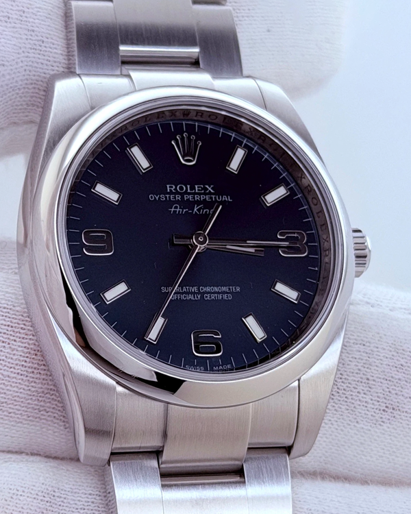 2008 Rolex Air-King 34MM Blue Dial Oyster Bracelet (114200)