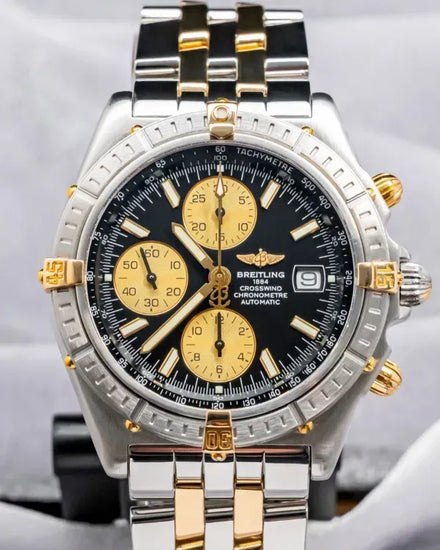 2005 Breitling Crosswind Chronograph 43MM Black Dial Two-Tone Bracelet (B13355)