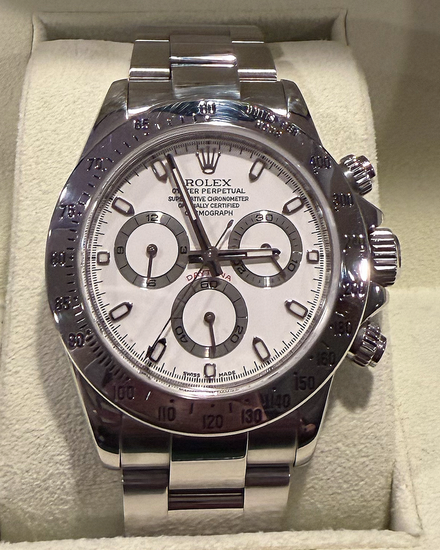 2006 Rolex Cosmograph Daytona 40MM White Dial Oyster Bracelet (116520)