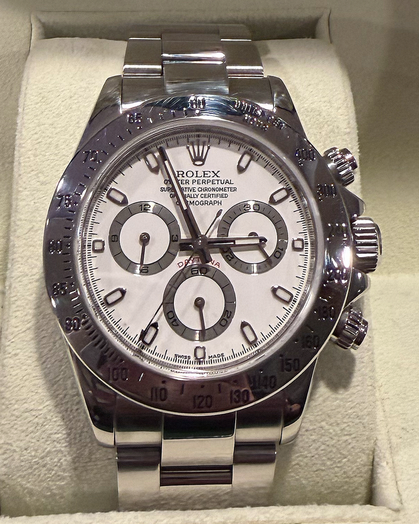 2006 Rolex Cosmograph Daytona 40MM White Dial Oyster Bracelet (116520)