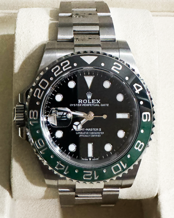 2025 Rolex GMT-Master II "Sprite" 40MM Black Dial Oyster Bracelet (126720VTNR)