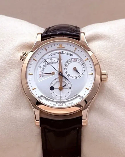 2000 Jaeger-LeCoultre Master Geographic 38MM Silver Dial Leather Strap (Q1422420)