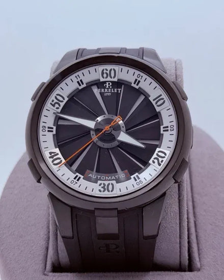 Perrelet Turbine XL 48MM Black Dial Rubber Strap (A1051/4)