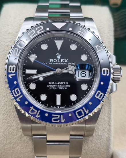 2021 Rolex GMT-Master II "Batman" 40MM Black Dial Oyster Bracelet (126710BLNR)