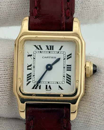 1982 Cartier Santos Dumont 20MM White Dial Leather Strap (78098)