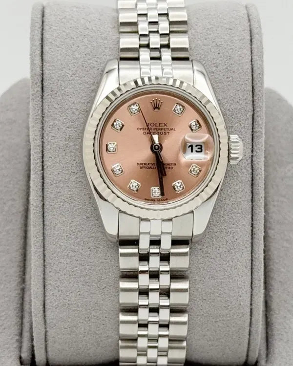 Rolex Lady-Datejust 26MM Salmon Dial Super Jubilee Bracelet (179174)