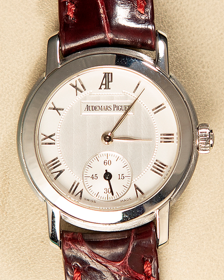 2004 Audemars Piguet Jules Audemars 27MM Silver Dial Leather Strap (77208BC.OO.A001CR.01)