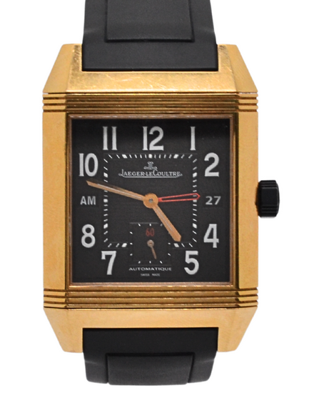 Jaeger-LeCoultre Reverso Duoface L.E. 49MM Black/Silver Dial Leather Strap (Q3742421)