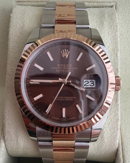 Rolex Datejust 41MM Chocolate Dial Two-Tone Oyster Bracelet (126331)