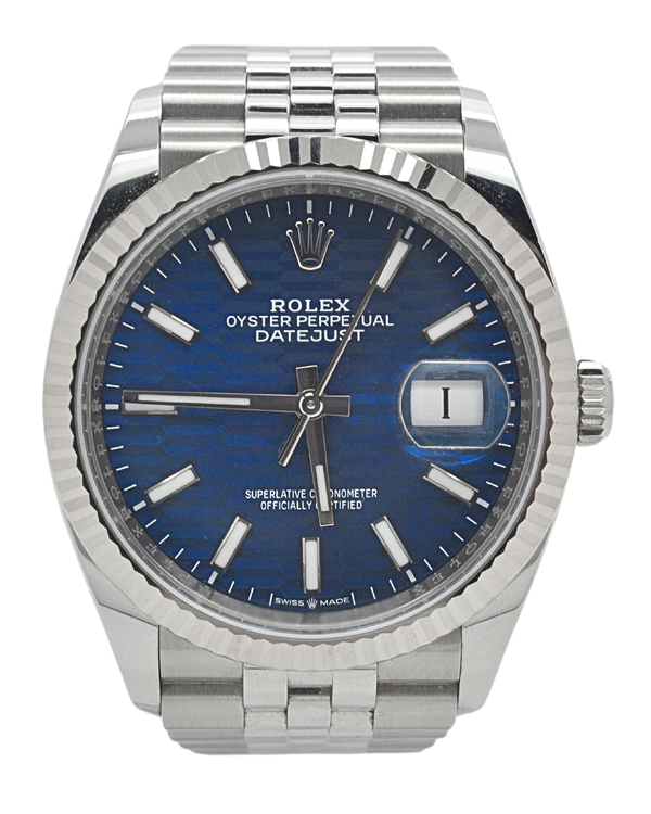 2023 Rolex Datejust 36MM Blue "Fluted Motif" Dial Jubilee Bracelet (126234)