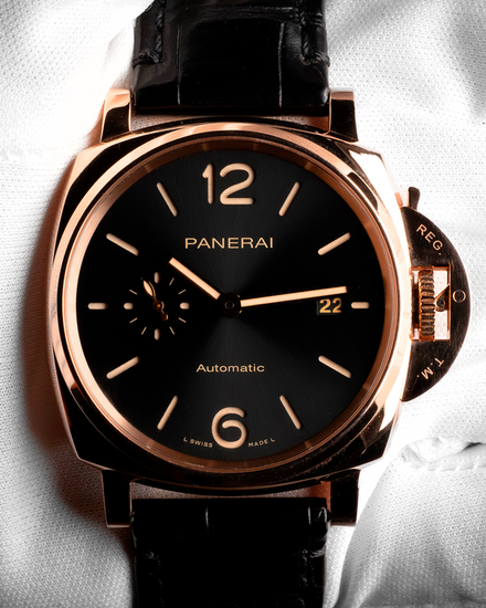 2021 Panerai Luminor Due 42MM Black Dial Leather Strap (PAM01041)