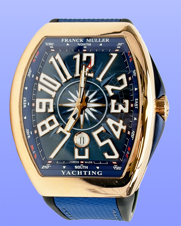 Franck Muller Vanguard Yachting 45MM Blue Dial Aftermarket Rubber Strap (V45 SC DT)