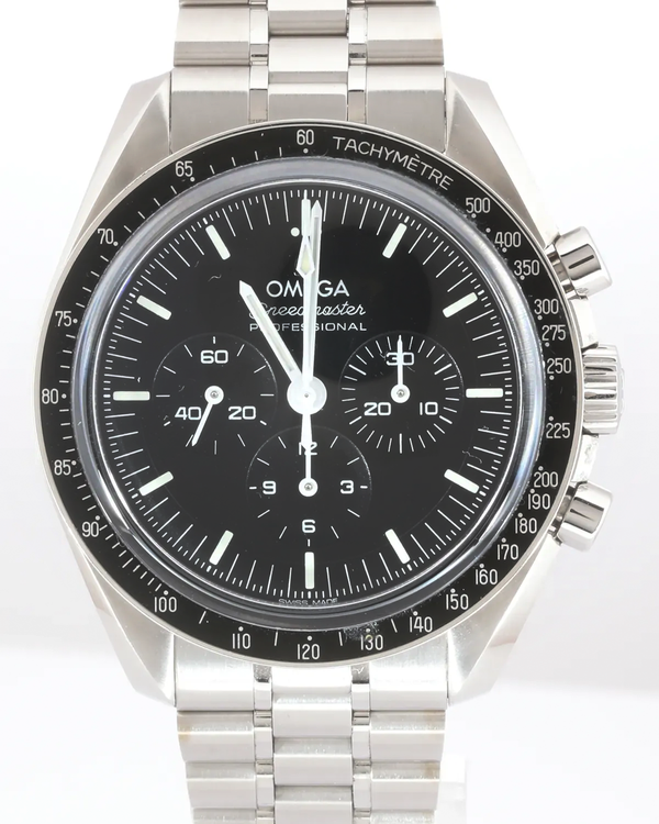 No Reserve - 2023 Omega Speedmaster Professional Moonwatch 42MM Black Dial Steel Bracelet (310.30.42.50.01.002)