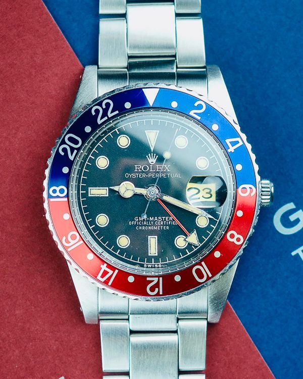 1958 Rolex GMT-Master "Pepsi" 38MM Black Dial Oyster Bracelet (6542)