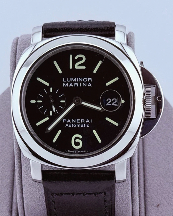 Panerai Luminor 44MM Black Dial Leather Strap (PAM00104)
