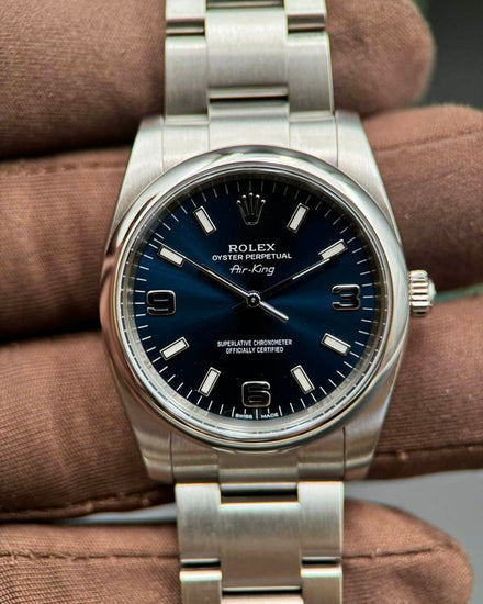 2014 Rolex Air-King 34MM Blue Dial Oyster Bracelet (114200)
