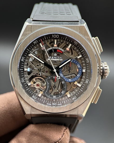 Zenith Defy El Primero 21 44MM Skeleton Dial Rubber Strap (95.9000.9004/78.R782)