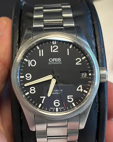 No Reserve - 2016 Oris Big Crown ProPilot Big Date 41MM Black Dial Steel Bracelet (01 751 7697 4164-07 8 20 19)