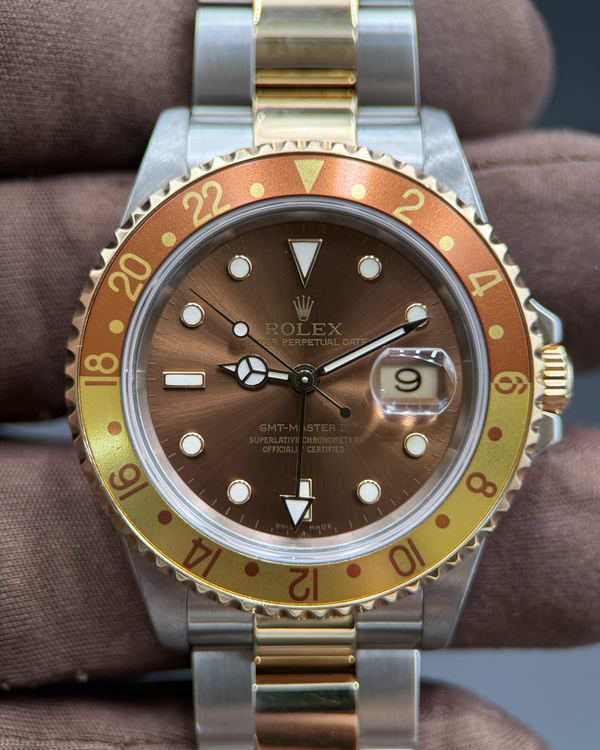 Rolex GMT-Master II "Root Beer" 40MM Brown Dial Two-Tone Oyster Bracelet (16713)