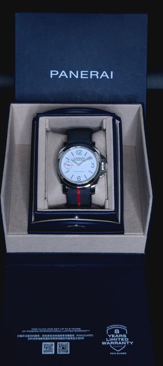 No Reserve - 2023 Panerai Luminor Luna Rossa L.E. 44MM White Dial Textile Strap (PAM01342)
