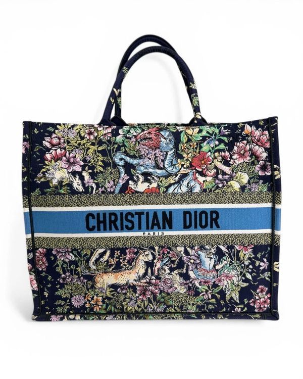 Dior Book Tote 13.5 x 16.5  x 7.25IN Canvas Textile Strap (Tote)