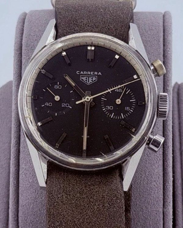 Tag Heuer Carrera 36MM Black Dial Leather Strap (3647N)