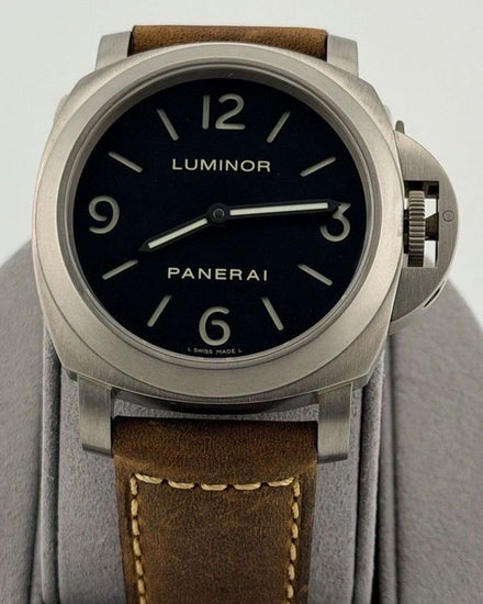 Panerai Luminor Base 44MM Black Dial Leather Strap (PAM00176)