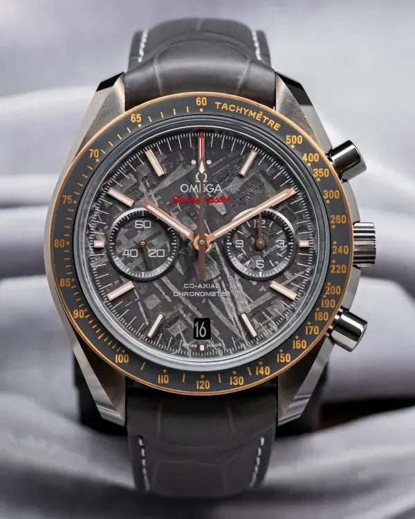 Omega Speedmaster Dark Side of the Moon "Grey Side" 44.25MM Meteorite Dial Leather Strap (311.63.44.51.99.001)