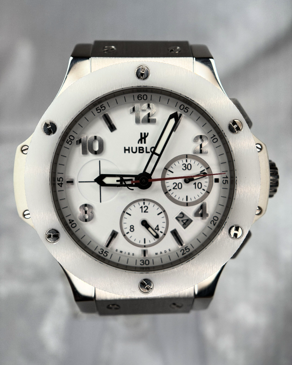 2010 Hublot Big Bang Chronograph 44MM White Dial Rubber Strap (301.SE.230.RW)