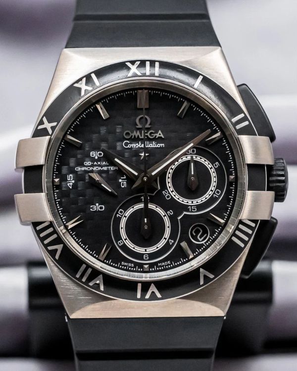 2018 Omega Constellation Double Eagle "Mission Hills World Cup" 35MM Carbon Fiber Dial Rubber Strap (121.92.35.50.01.001)