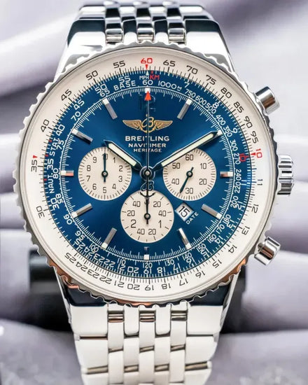 Breitling Navitimer Heritage 43MM Blue Dial Steel Bracelet (A35340)