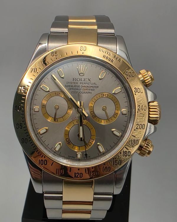 2007 Rolex Cosmograph Daytona 40MM Grey Dial Two-Tone Oyster Bracelet (116523)